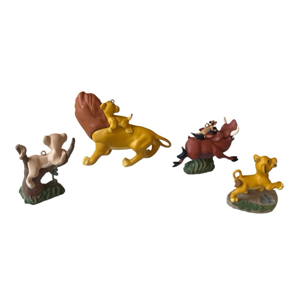 Vintage Hallmark Lion King Christmas Ornament Disney Timon Pumbaa Simba Lot of 4 - Picture 2 of 7